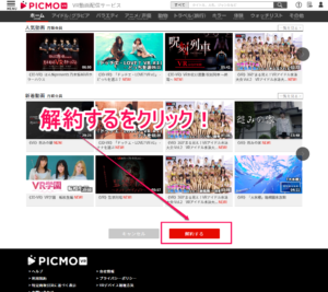 PICMO VR 動画 お試し 期間 確認 方法 解約 退会